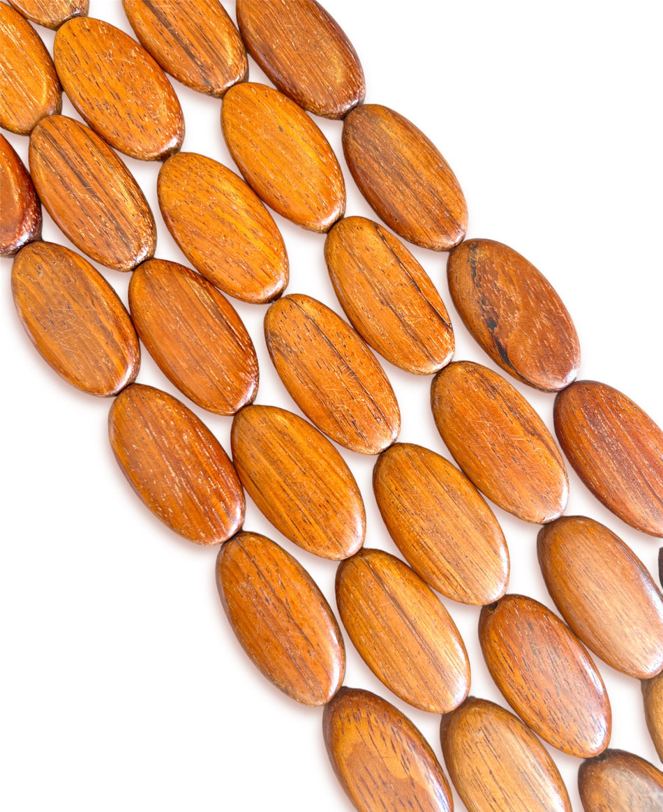 Natural Oval Wood Strand, 30mm