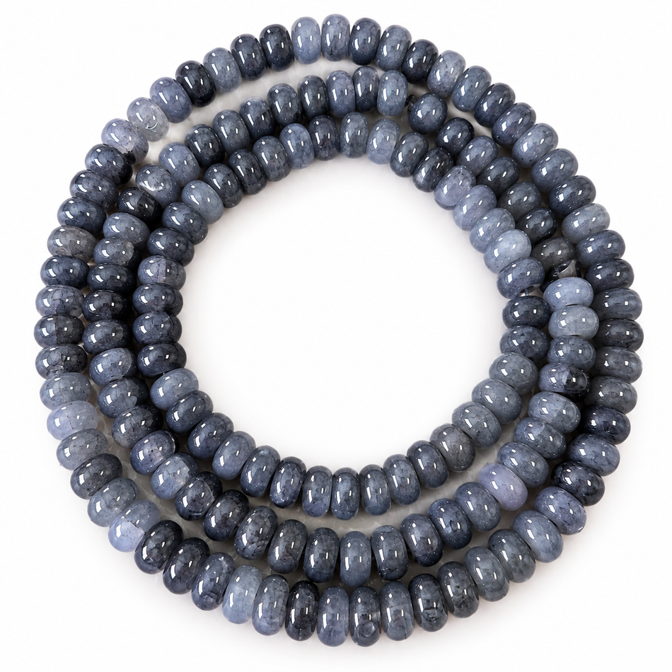 Glass Beads Strands, Rondelle, Bead Size 8.5mm, 31 inches Long Strand.
