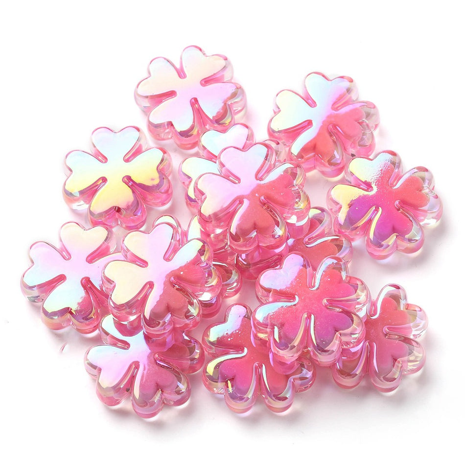 Clover Acrylic Bead 25mm, 5pcs