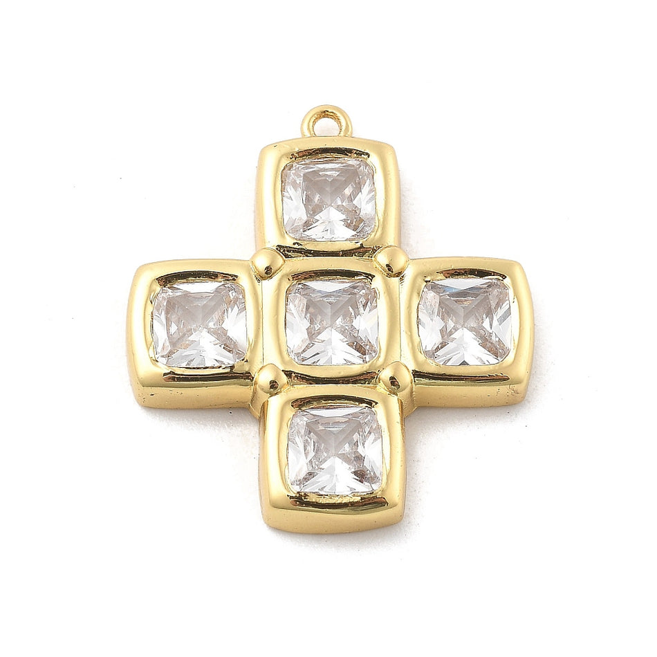 Gold-Filled Cross Pendant, 24mm, 1pc