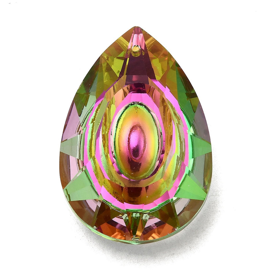Crystal Teardrop Pendant, 47mm, 1pc
