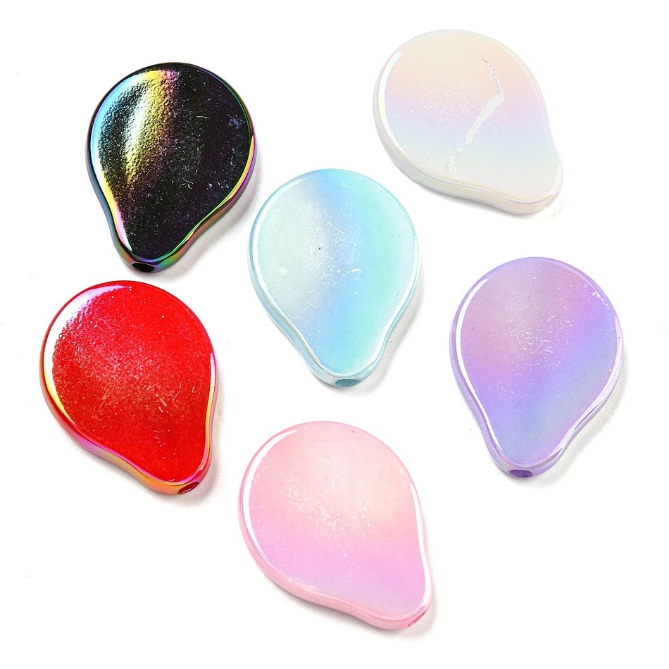 Iridescent Acrylic Bead Drop Mix 32mm, 10pcs