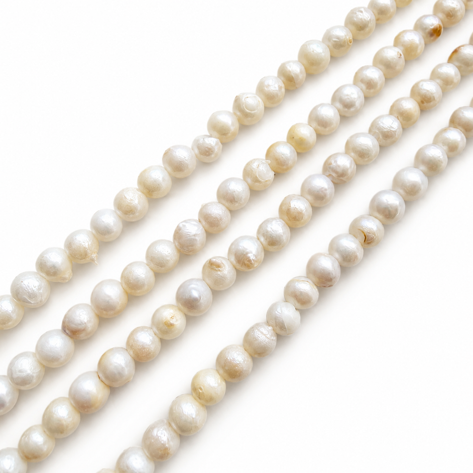 Natural Freshwater Ivory Pearl 3mm Strand
