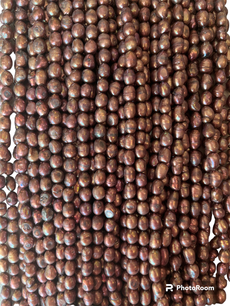 Freshwater Rice Pearl Strand, 10mm