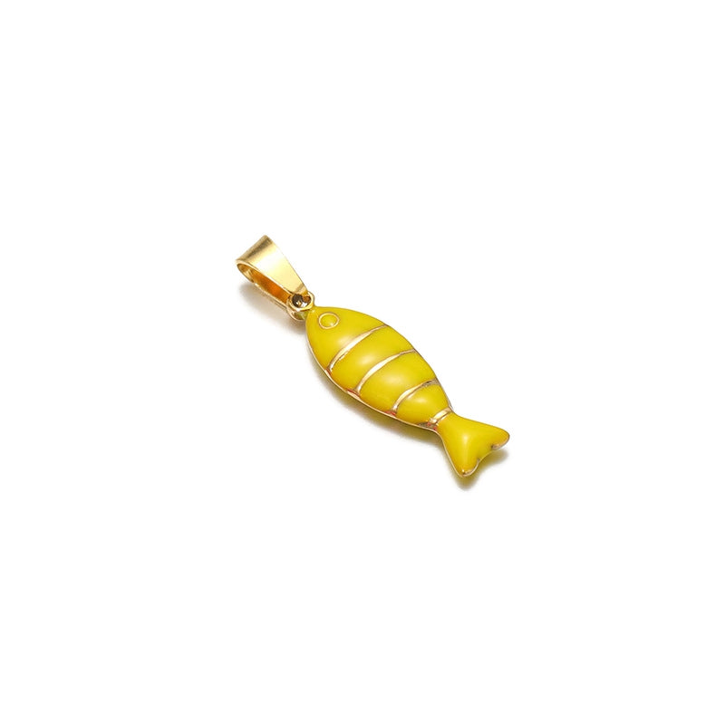 Stainless Steel Fish Pendant 22mm, 1pc