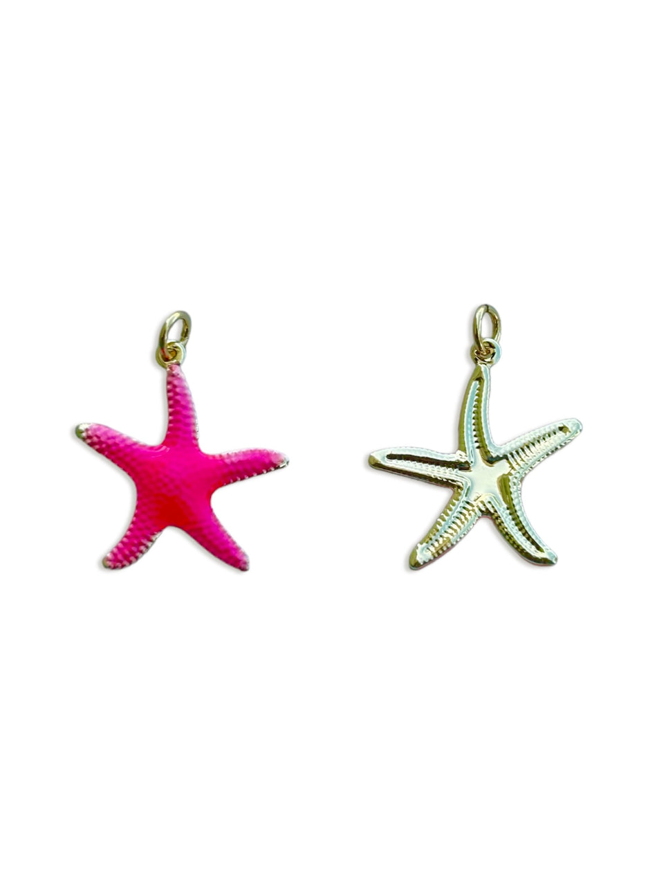 Gold Filled Starfish Pendant 22mm, 1pc