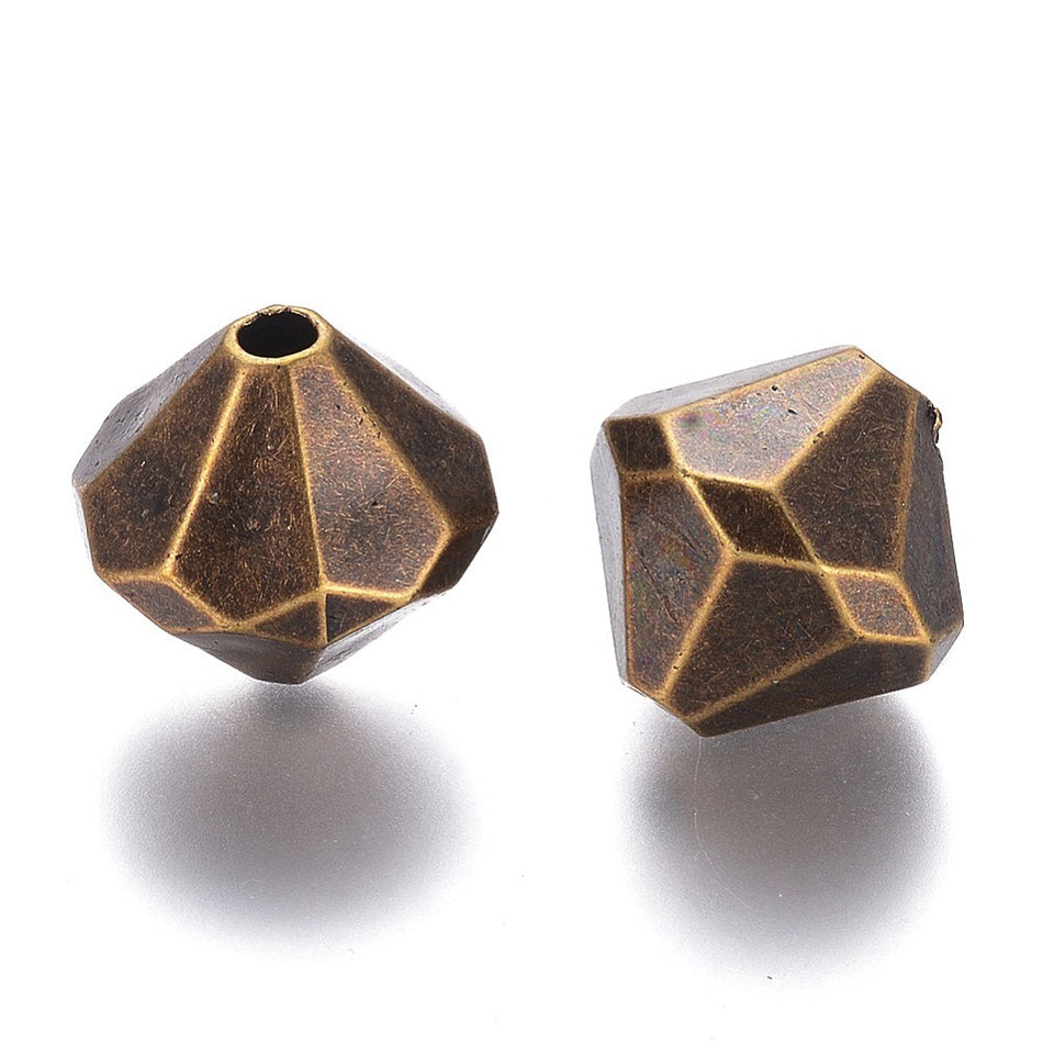 Bicone Bronze Acrylic Bead 12mm, 10pcs
