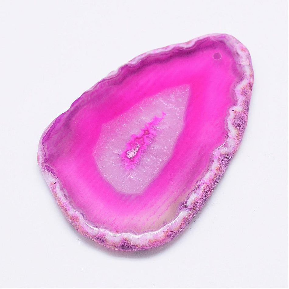 Agate Slice Pendant 70mm, 1pc