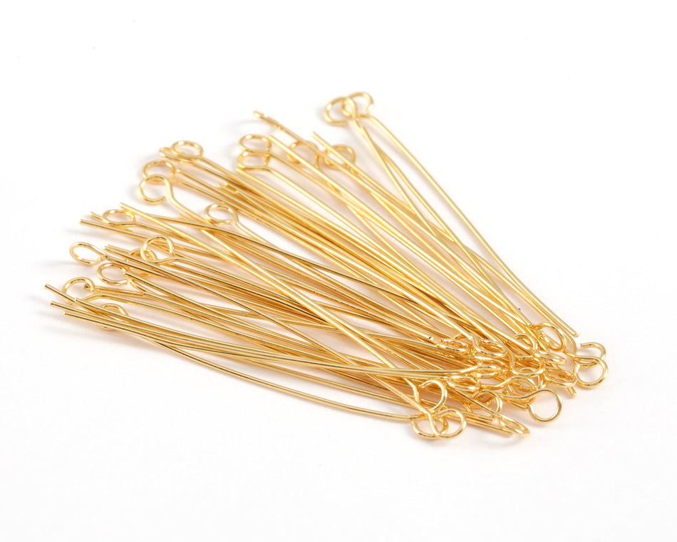 Gold-Filled Eye Pin 2.5”, 100pcs