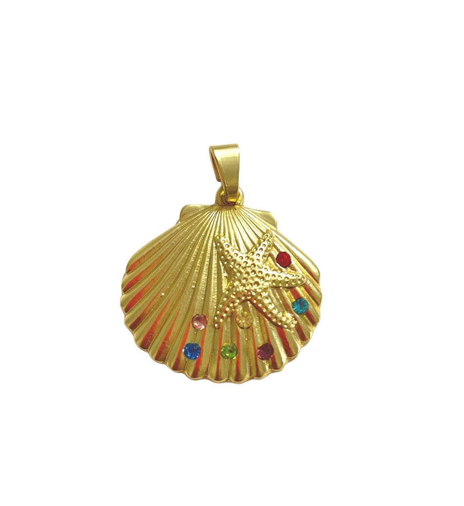 Gold-Plated Shell Pendant