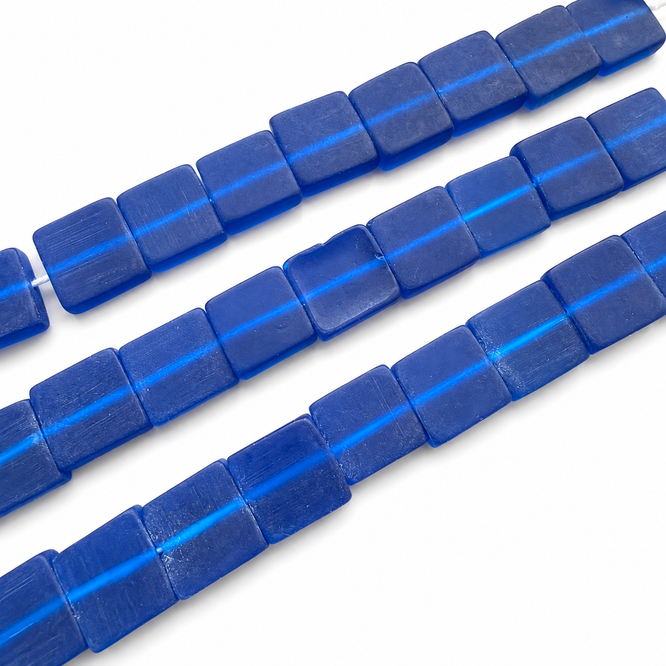 Flat Square Resin Bead 24mm Strand
