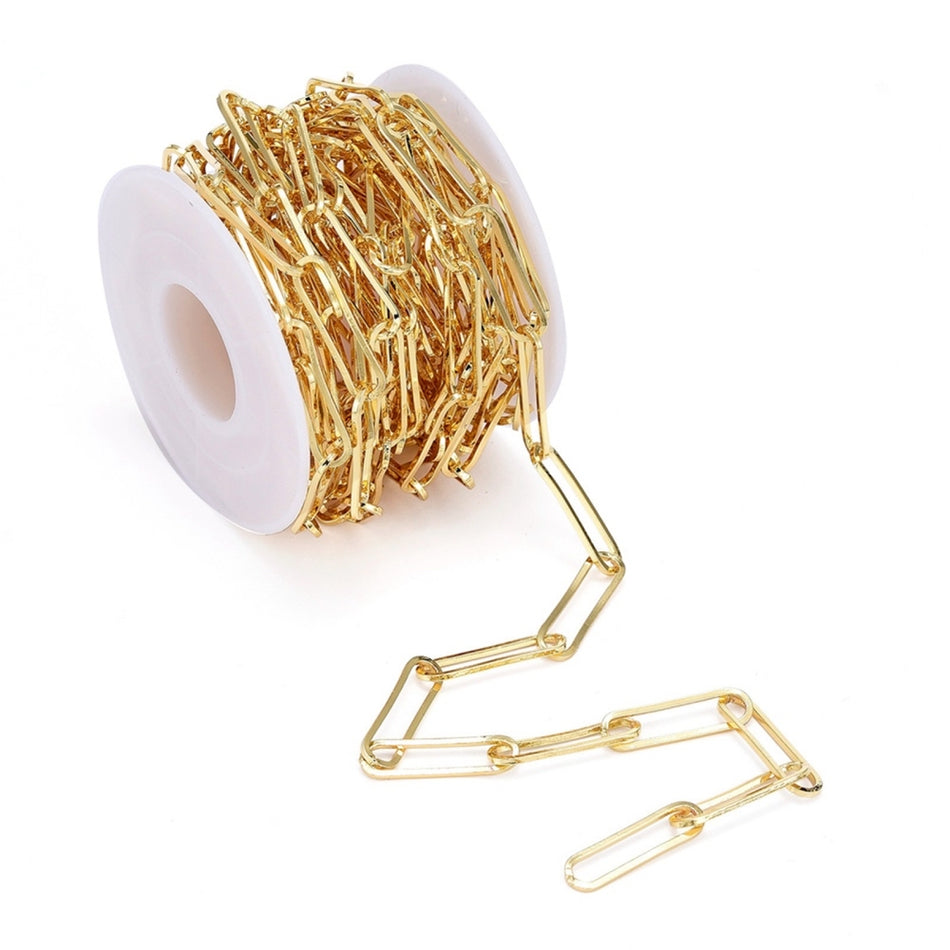 Gold-Filled Paperclip Chain, 1 Foot