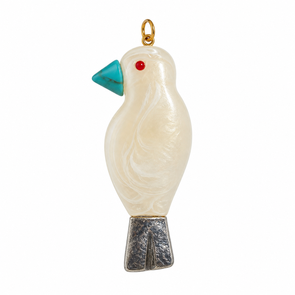Bird Big Pendant, 100mm 1pc