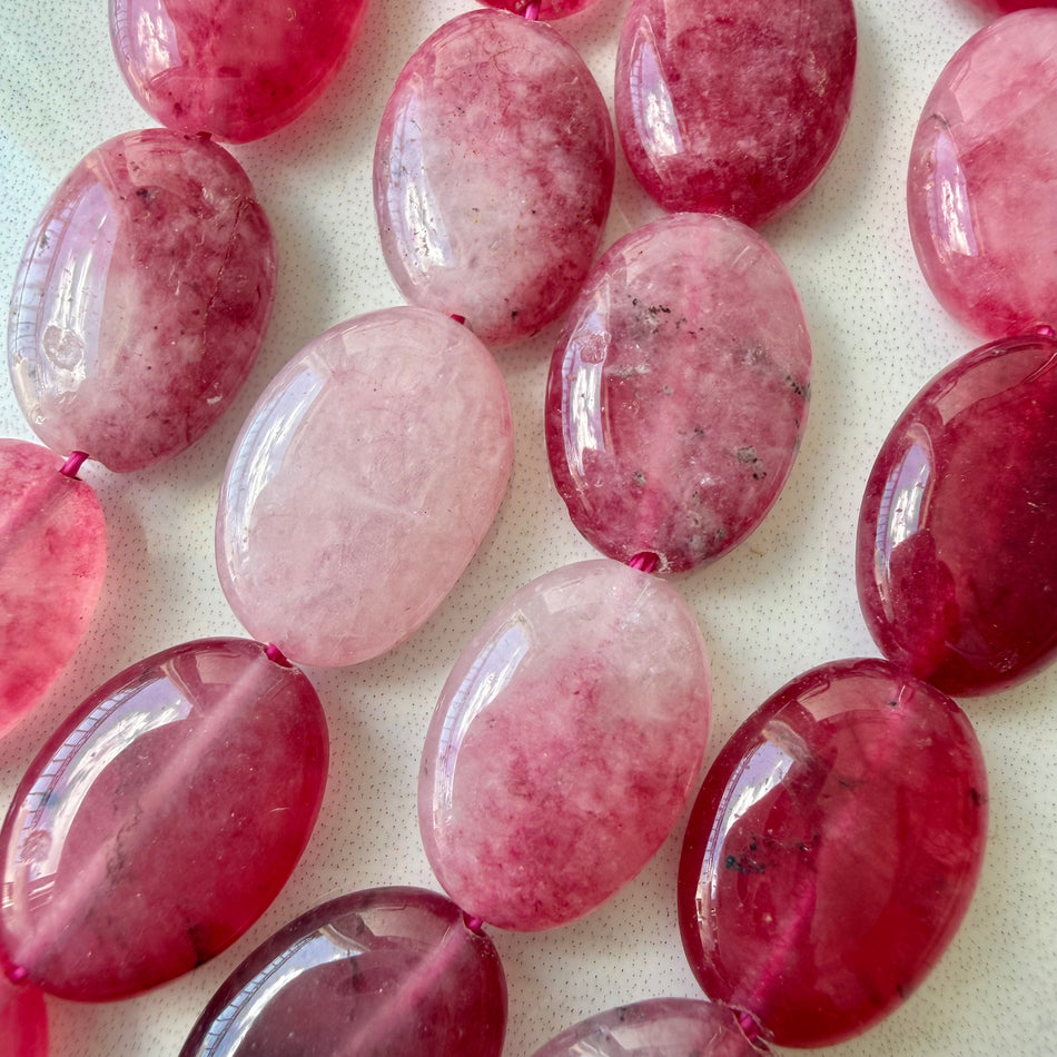 Jade Oval Bead 18mm Strand