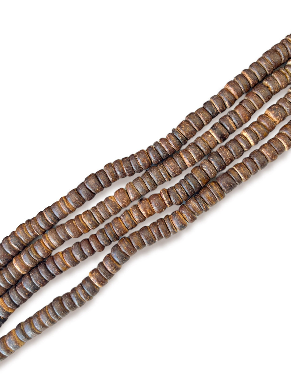 Brown Rondelle Wood Strand, 8mm