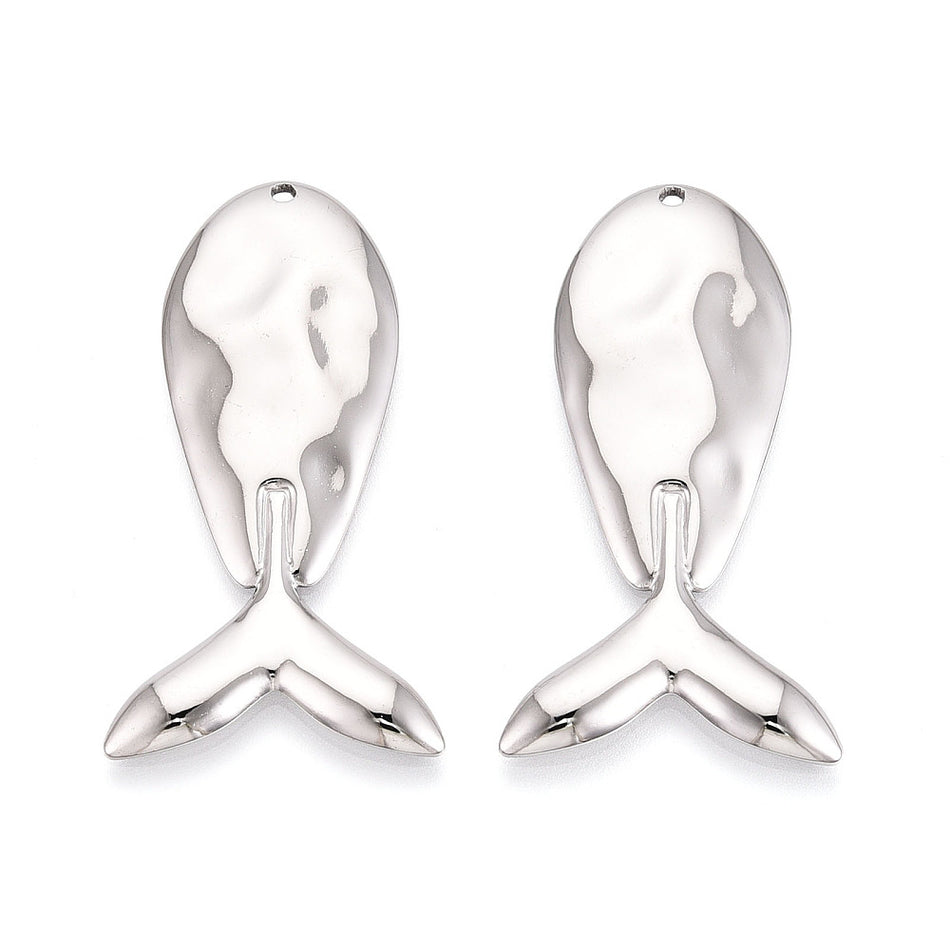 Stainless Steel Whale Fish 50mm, 1pc