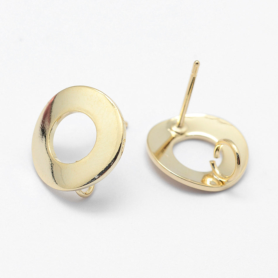 Gold-Filled Earring Stud 12mm, 4pcs