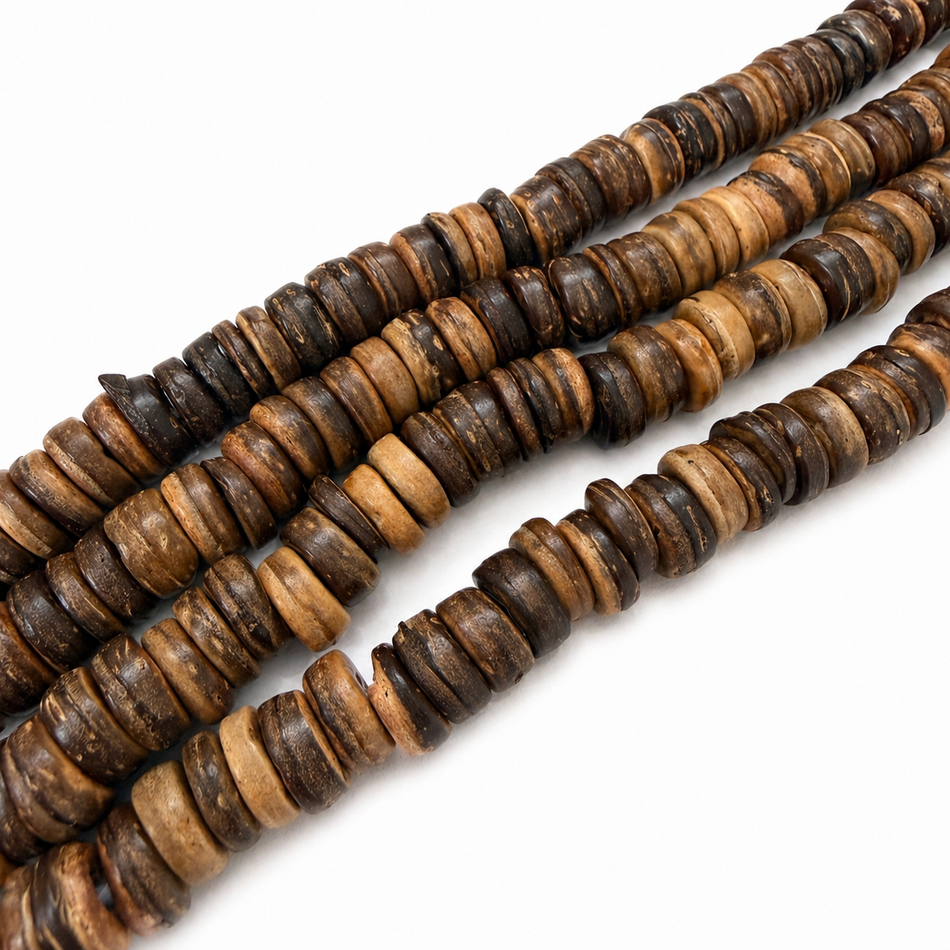 Wood Rondelle Bead 8mm Strand