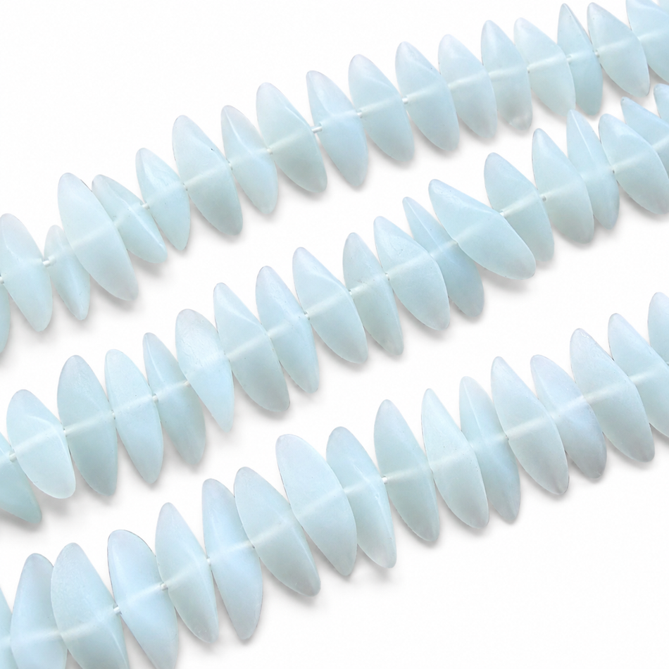 Matte Resin Slice Bead 28mm Strand