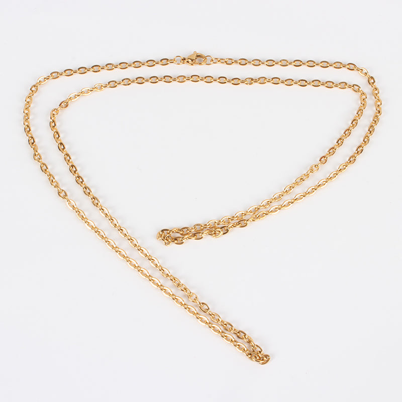 Stainless Steel Gold Chain 19 Inches Long, 1pc