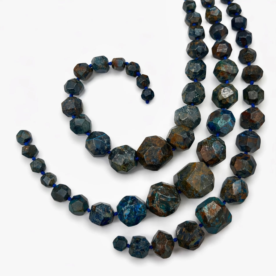 Faceted Round Magnesite Bead Strand 35mm