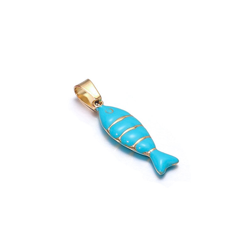 Stainless Steel Fish Pendant 22mm, 1pc