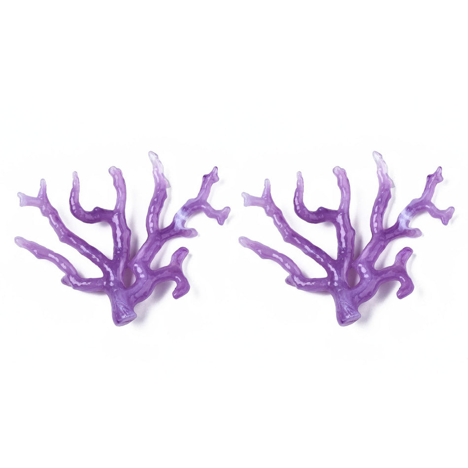 Purple Acrylic Branch 4inch, 2pcs