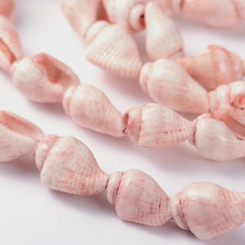 Pink Natural Shell Bead Strand, 5-8mm