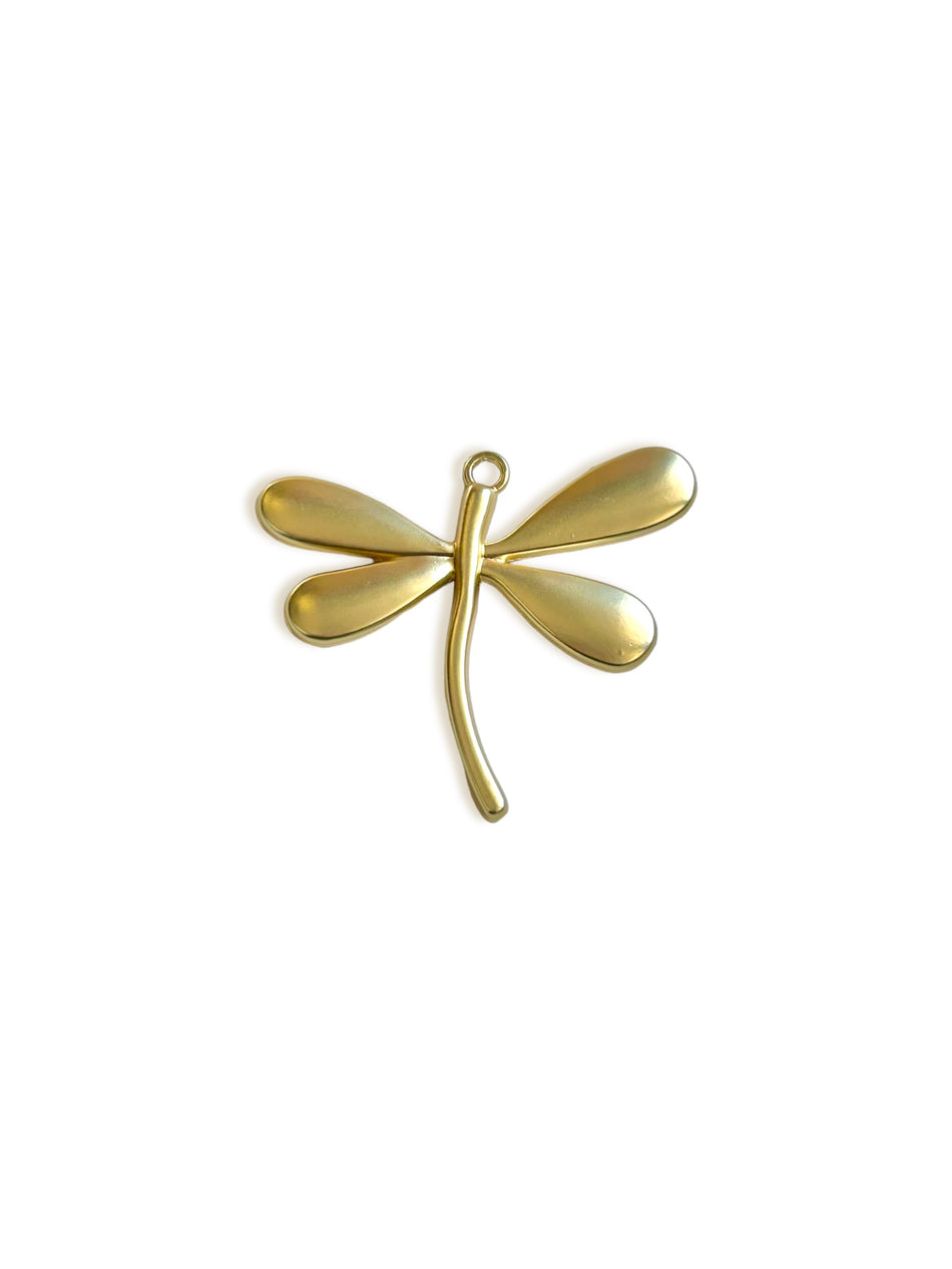 Gold Filled Matte Firefly Pendant, 1pc