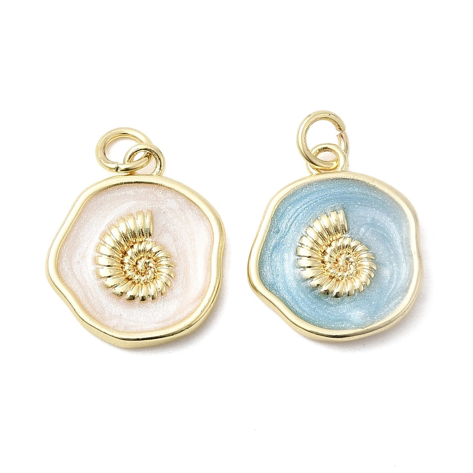 18k Gold-Plated Starfish Pendant 18mm, 2pcs