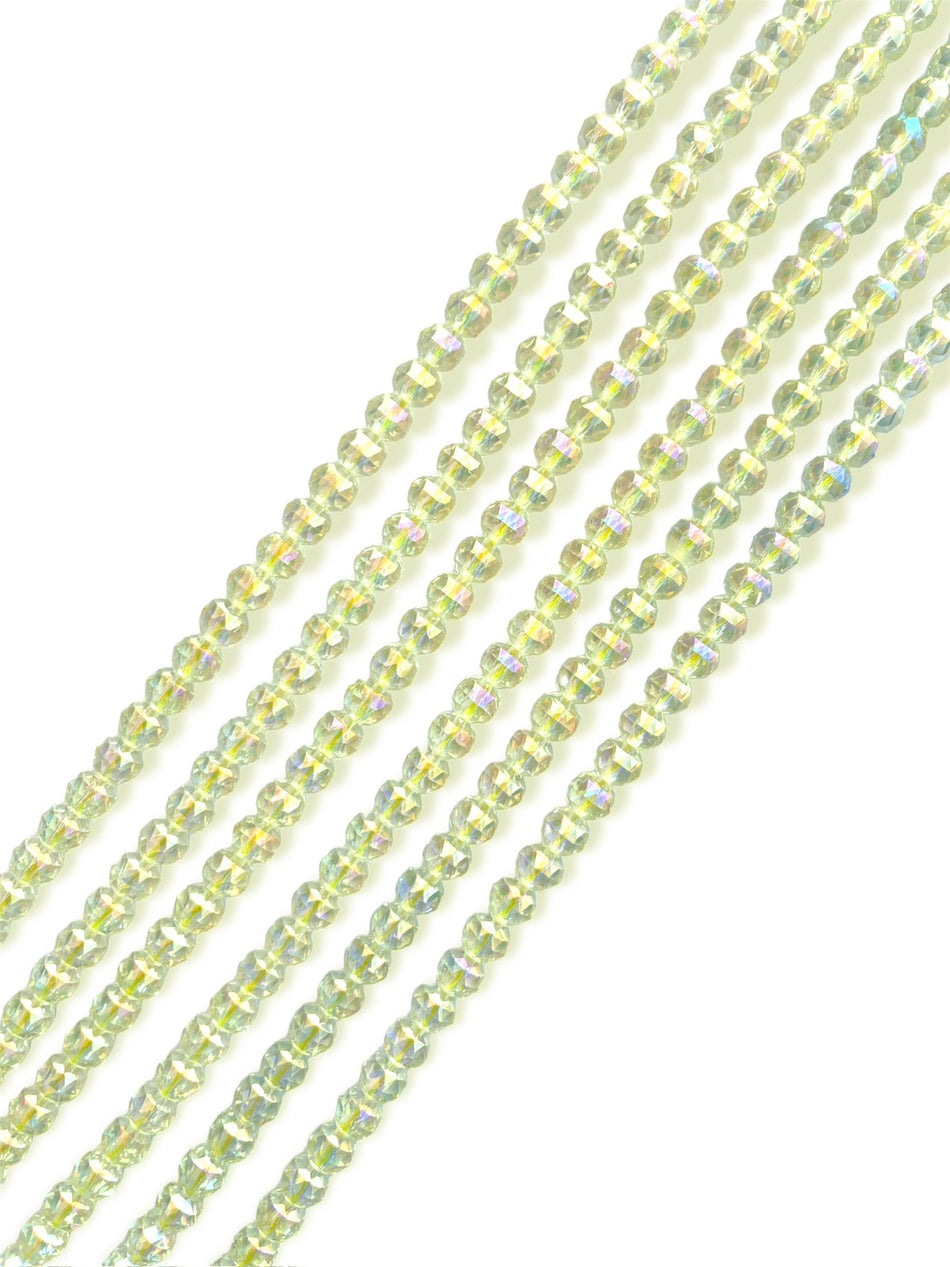 Faceted Round Crystal Strand, 8mm