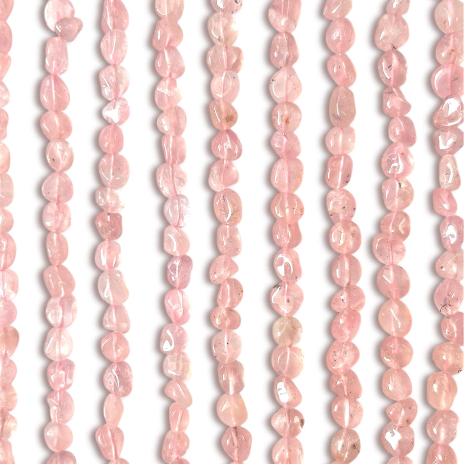 Rose Quartz Nugget Bead Strand, 8-10mm