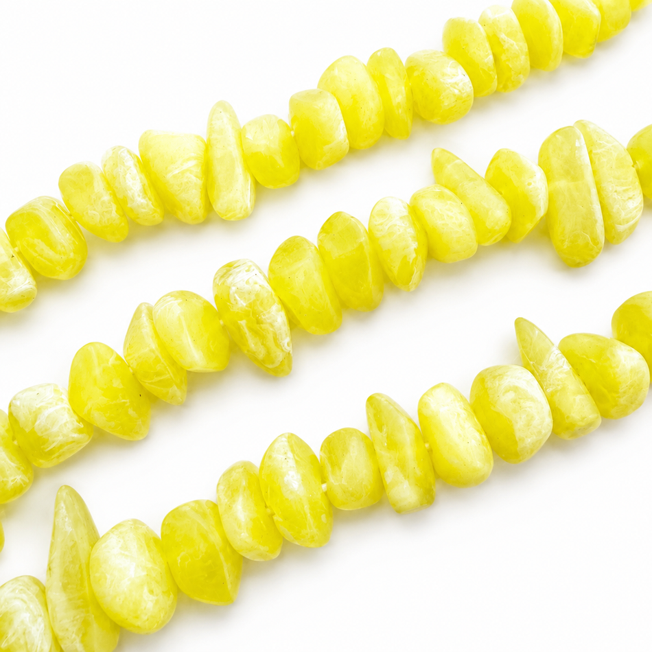 Matte Resin Chip Bead 20mm Strand