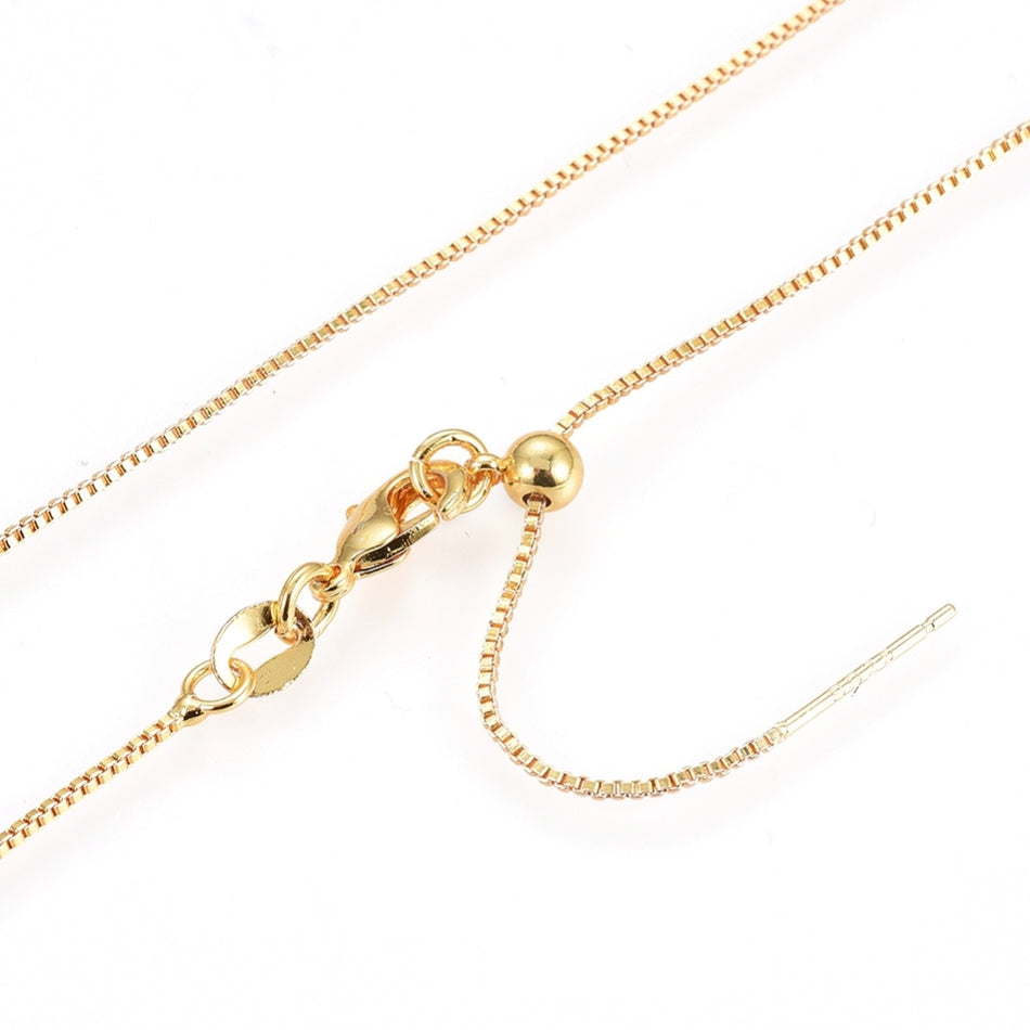 Adjustable Gold Chain Necklace, 18inch