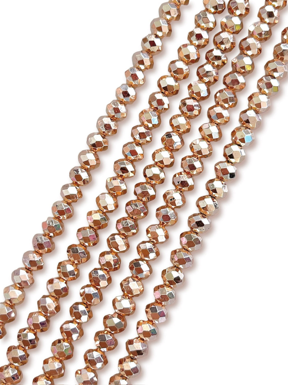 Light Bronze Rondelle Crystal Strand