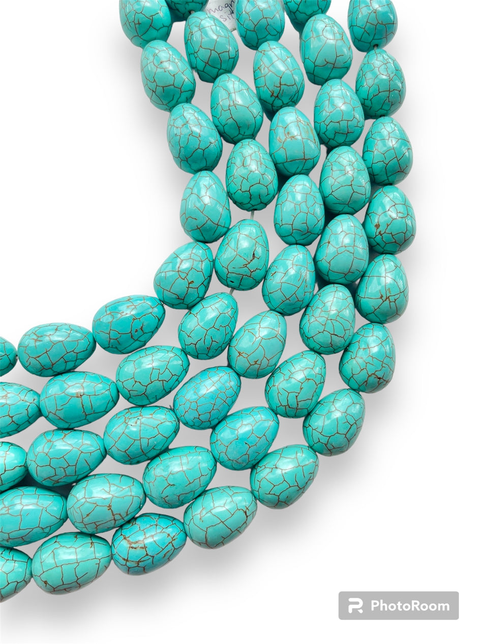 Turquoise Howlite Drop Strand