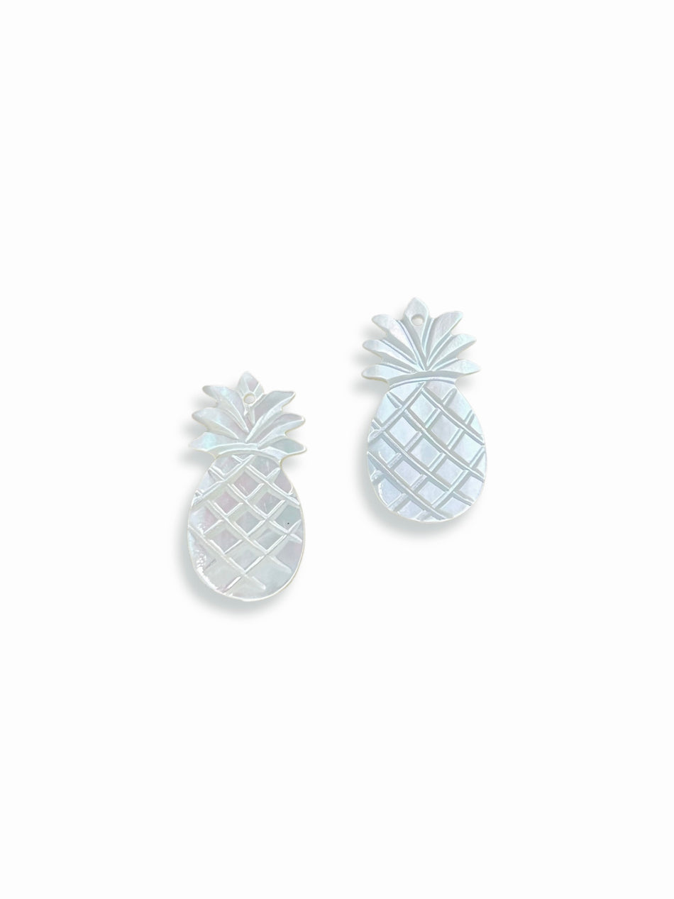 Mother of Pearl Pineapple Pendant 26mm, 2pcs