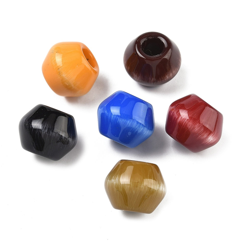 Acrylic Faceted Bicone Bead Mix 20mm, 10pcs