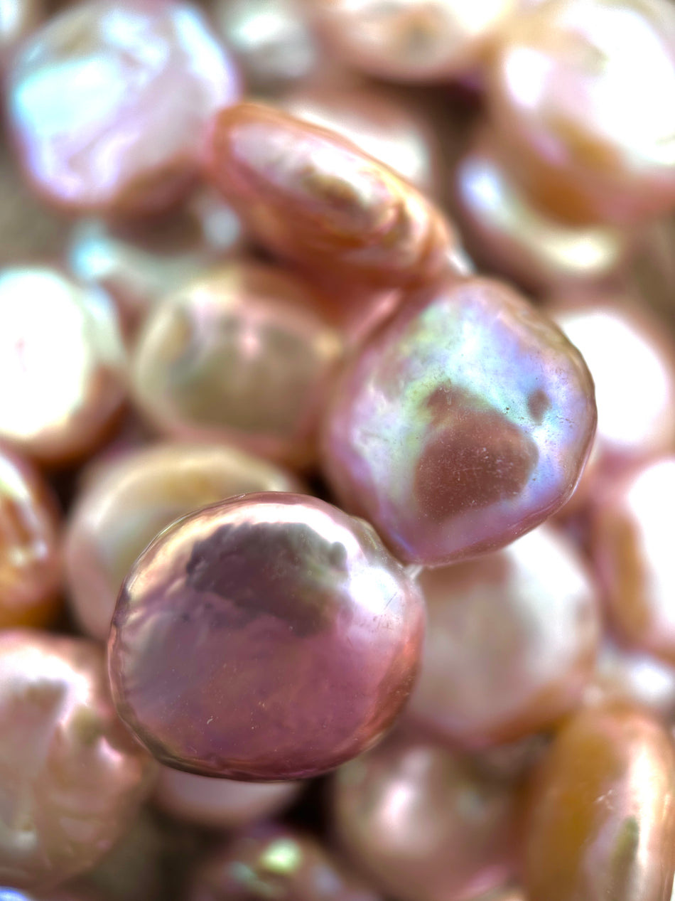 Freshwater Coin Pearl Strand, 12-14mm