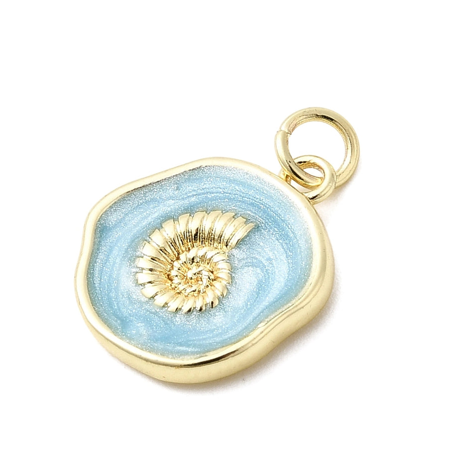 18k Gold-Plated Starfish Pendant 18mm, 2pcs