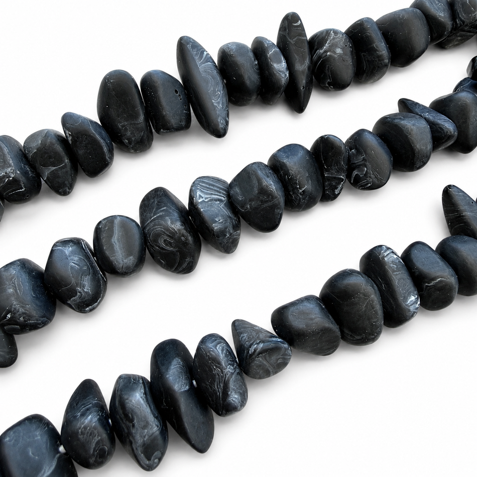 Matte Resin Chip Bead 20mm Strand