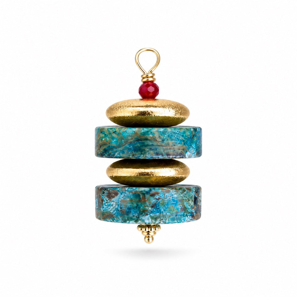 Kit Pendant Disc Turquoise and Disc Rondelle