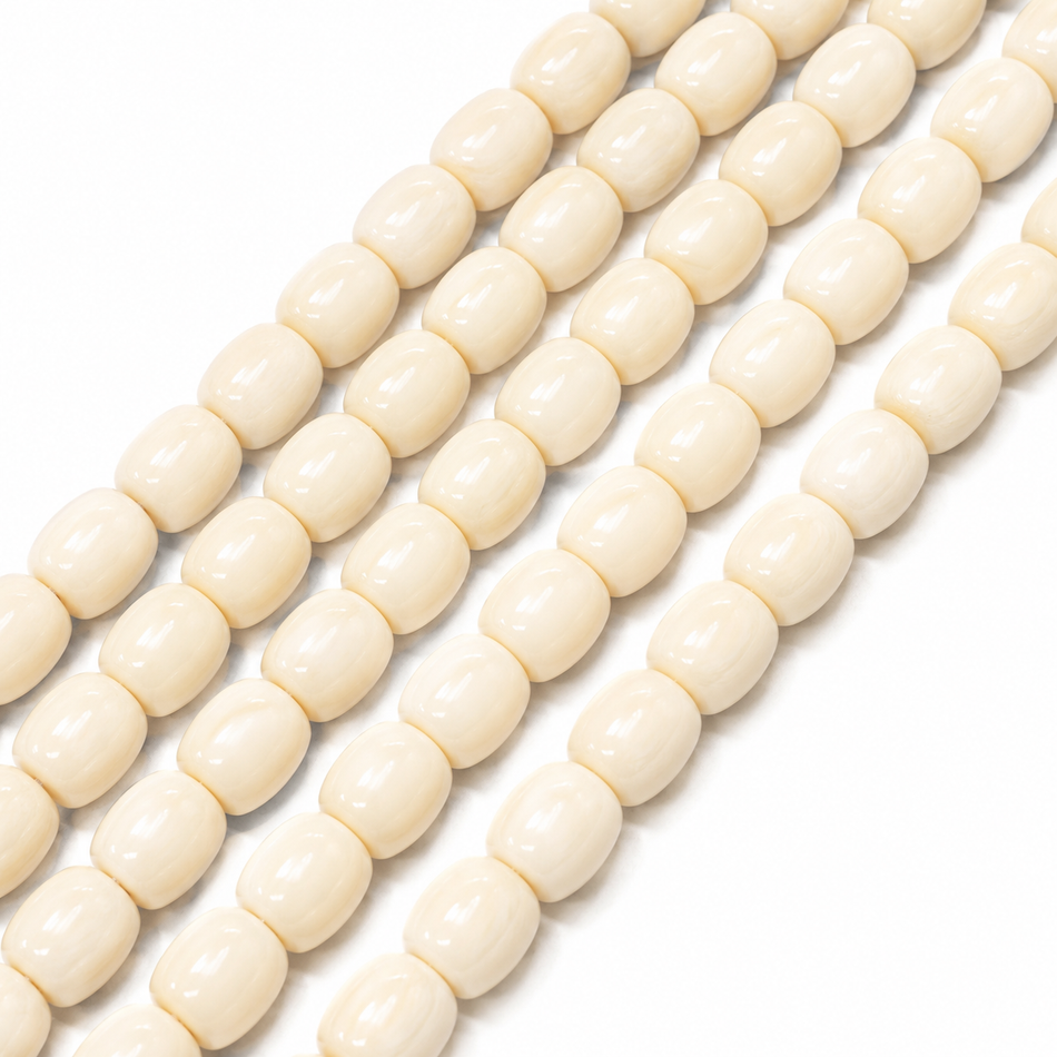 Barrel Bead Resin Strand, 12mm