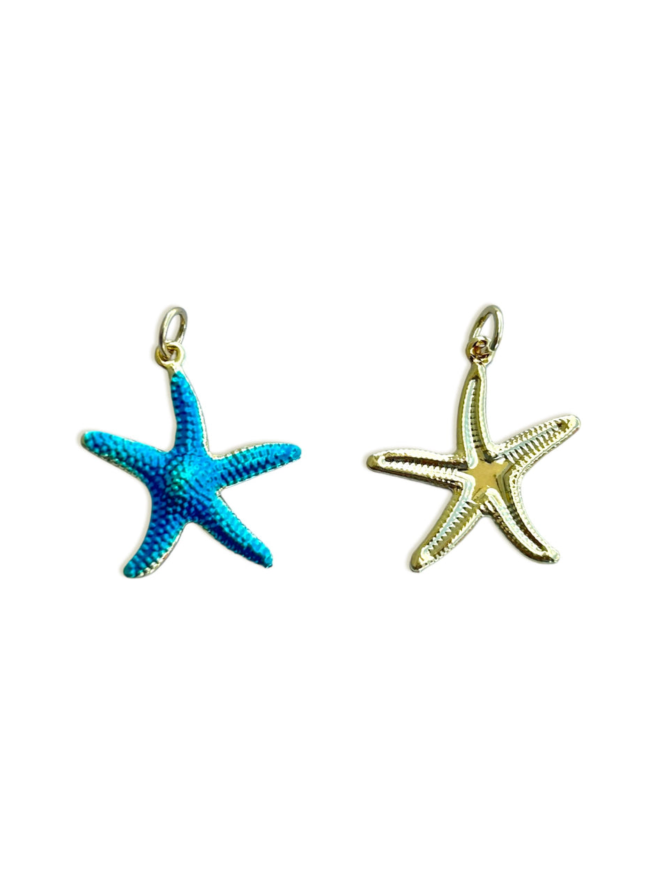 Gold Filled Starfish Pendant 22mm, 1pc