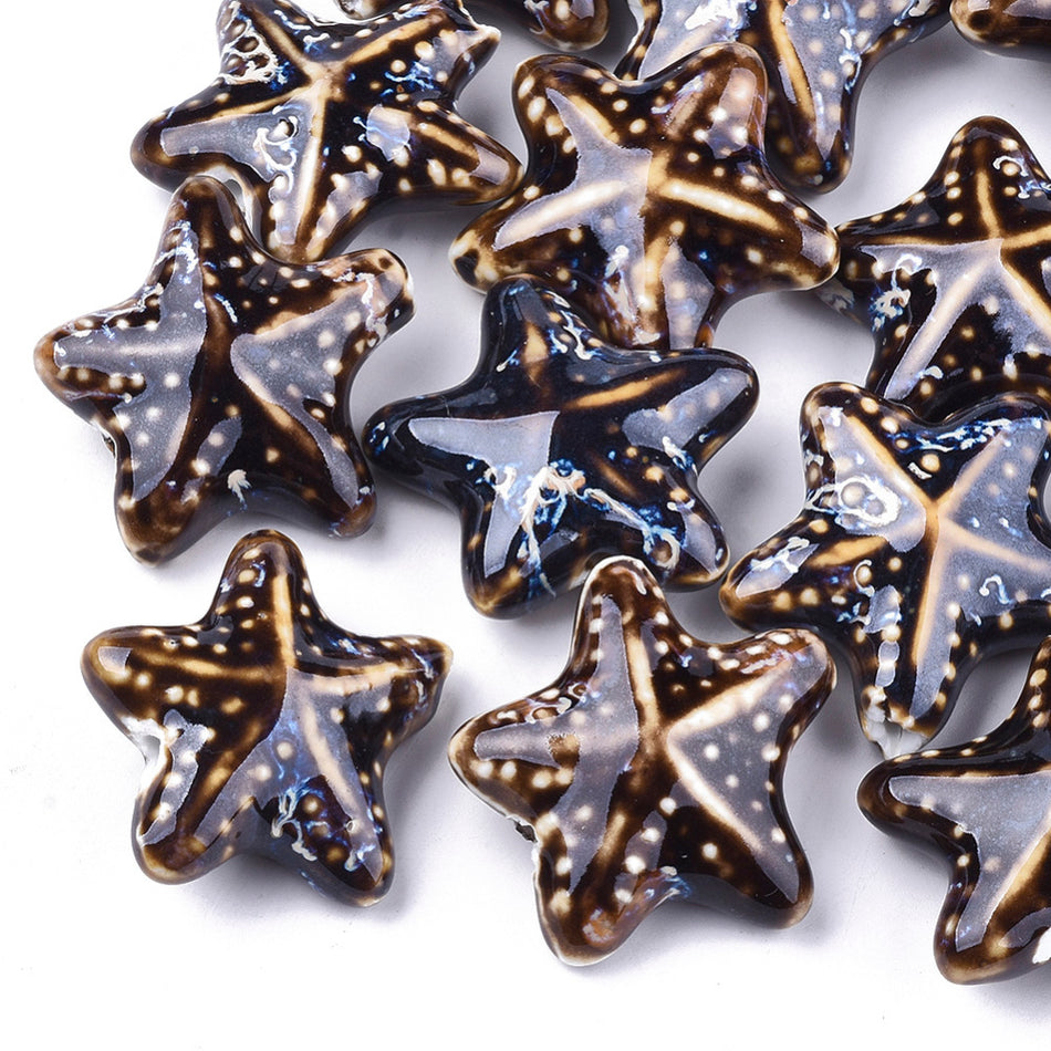 Mixed Color Star Ceramic, 2pcs