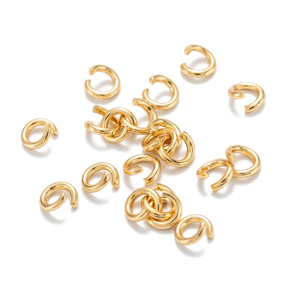 Stainless Steel Gold Jump Rings, 200pcs
