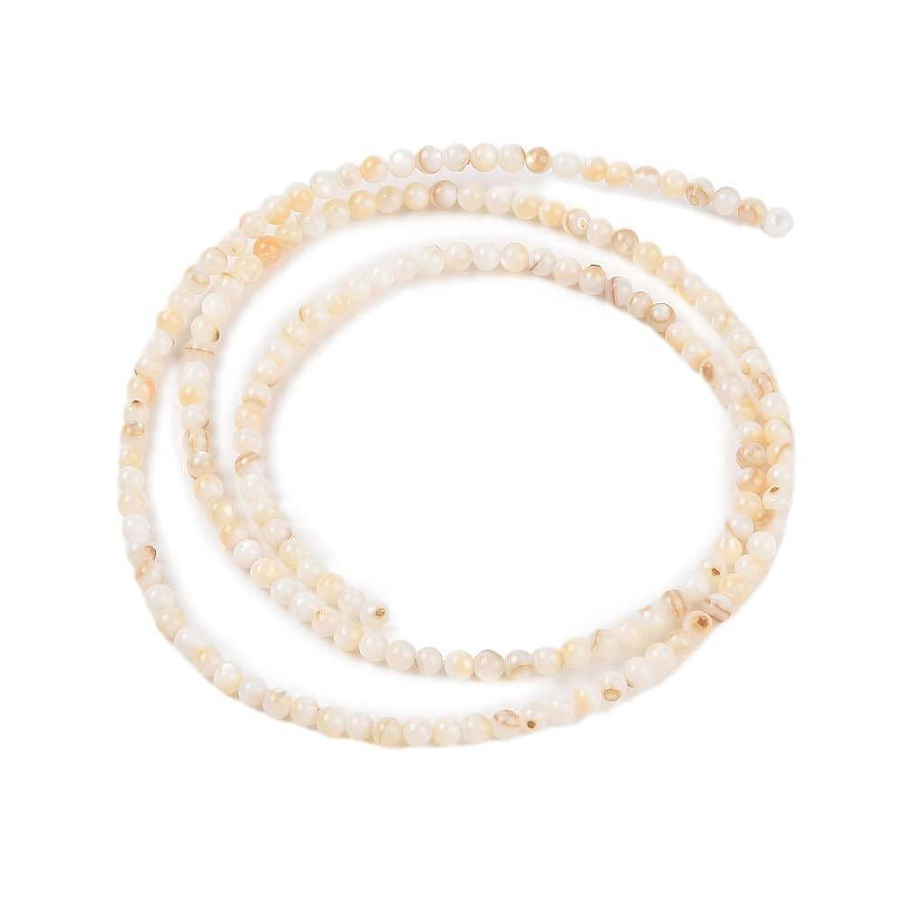 Shell With Ab AB Round Bead Shell Strand – Damaris Beads