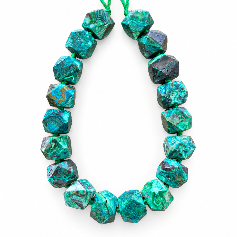 Faceted Round Natural Agate Strand | Bead size 25mm
