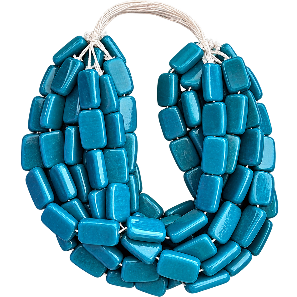 Lampwork Rectangular Beads Strand,  Bead Size 28mm Long