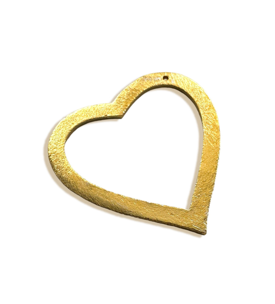 Gold-Filled Cutout Heart Pendant, 1pc